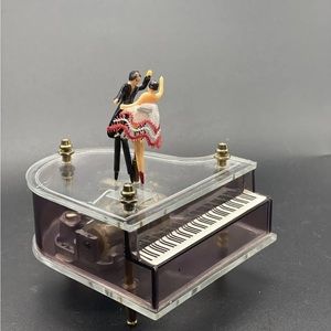 VINTAGE Grand Piano DANCING BALLERINA AUTOMATON MUSIC BOX WORKING